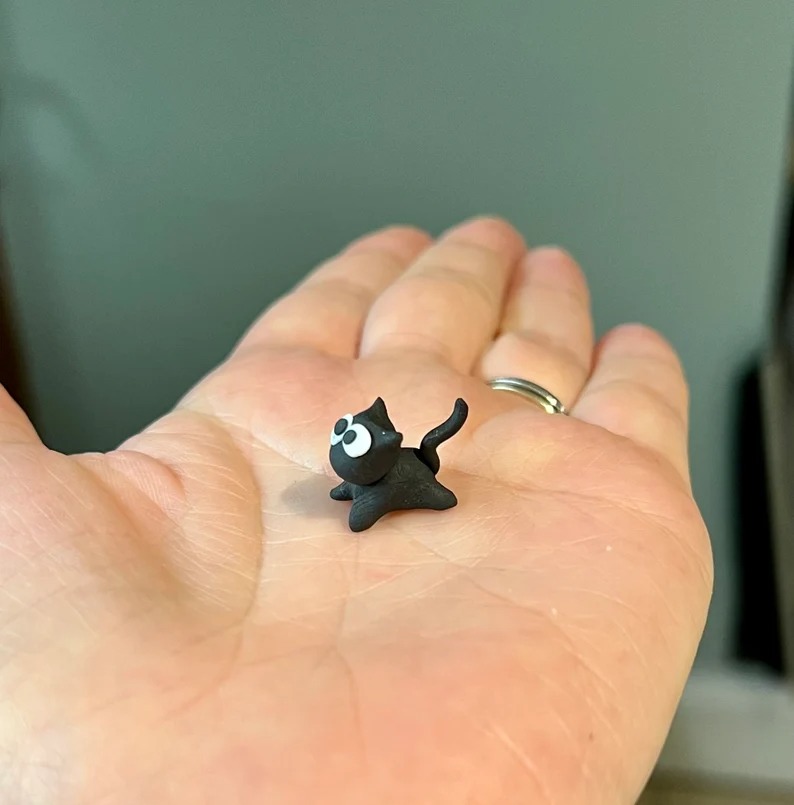 Lucky Black Cat Miniature Boxed Gift 