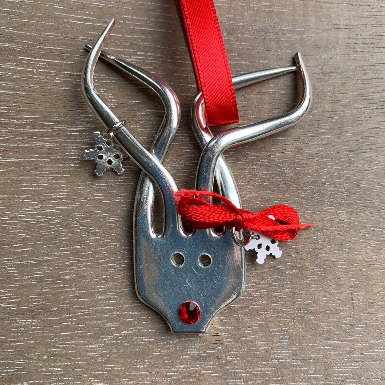 Fork Reindeer Ornaments