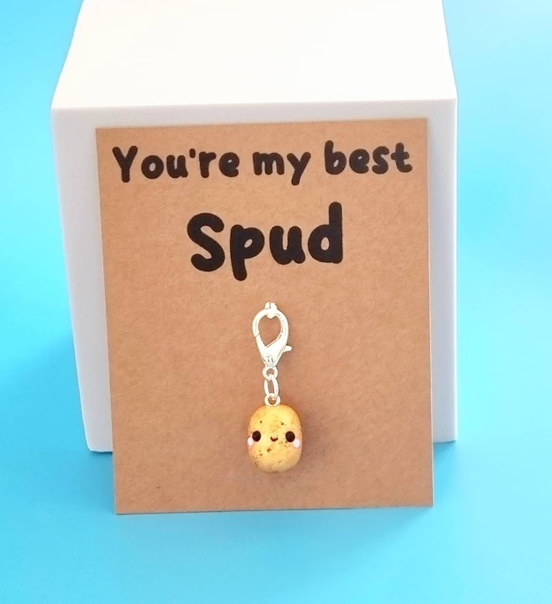 Kawaii Potato Clay Charm Keychain