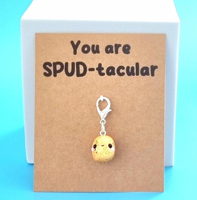 Kawaii Potato Clay Charm Keychain