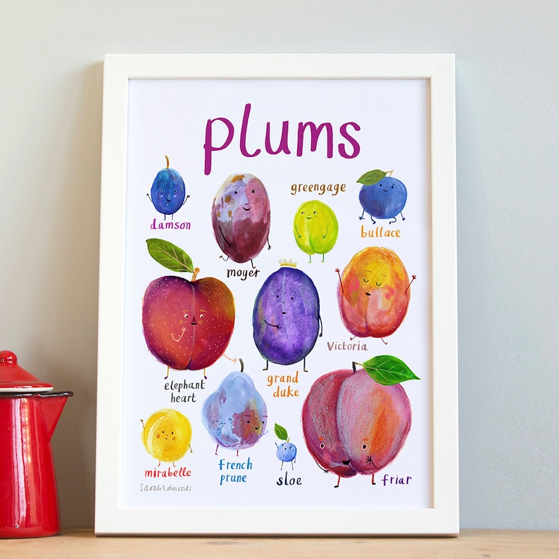 Plums Art Print A4 image 1