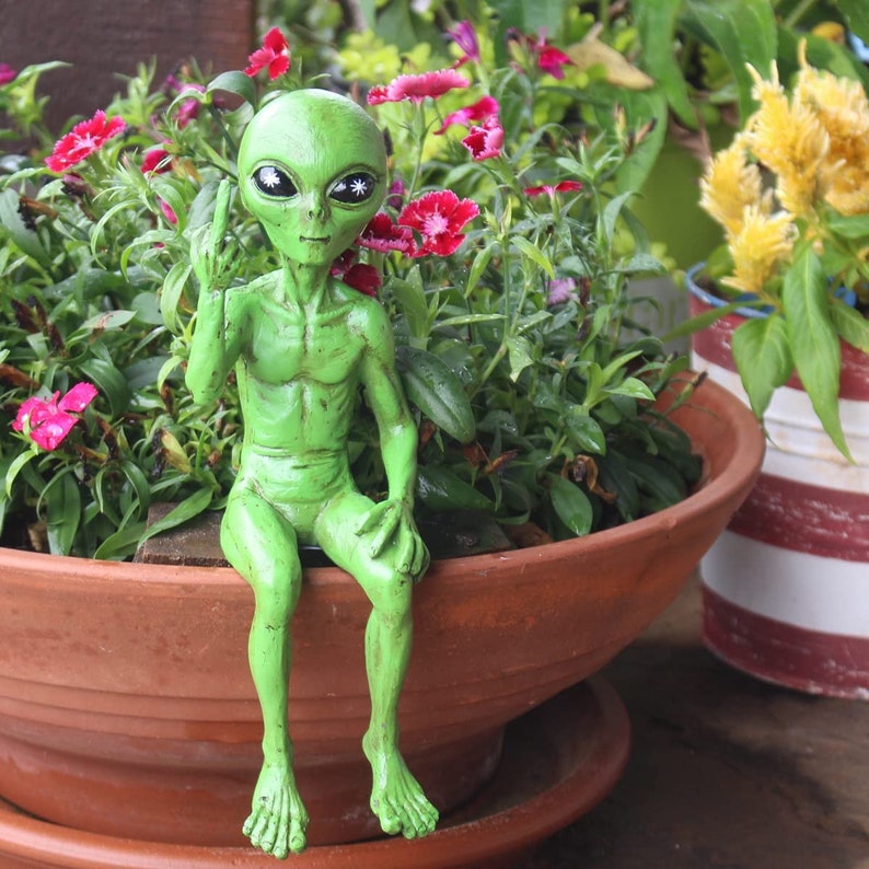 Rude Alien Statue