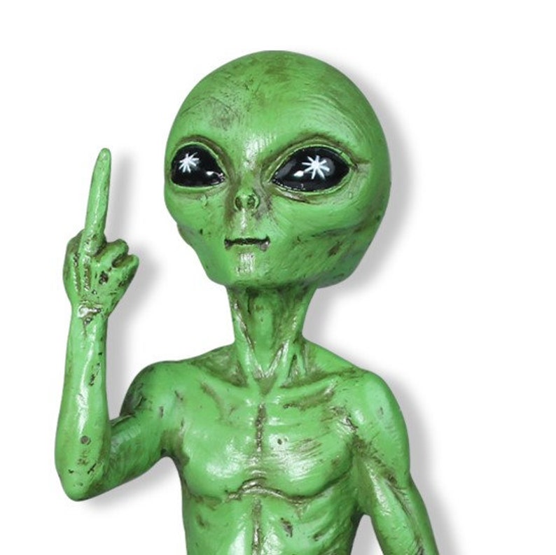 Rude Alien Statue