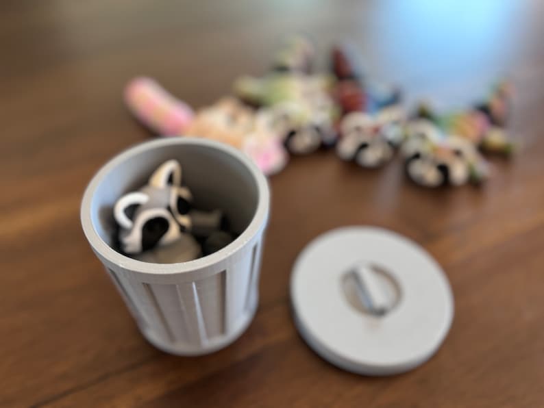 Adopt Your Own Mischievous 3D Printed Raccoon With Optional Trash Can image 3