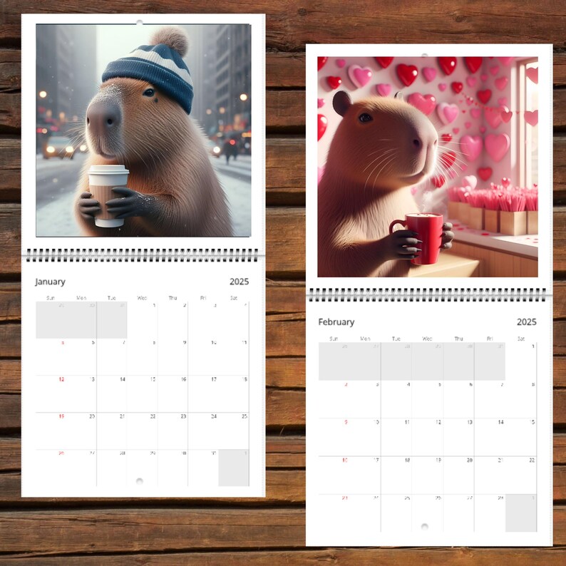 Coffee Capybaras 2025 Calendar ☕🐾