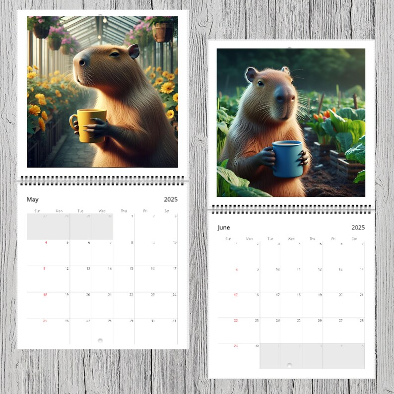 Coffee Capybaras 2025 Calendar ☕🐾