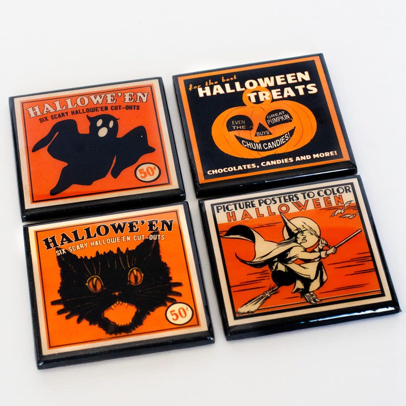 Vintage Halloween Coasters