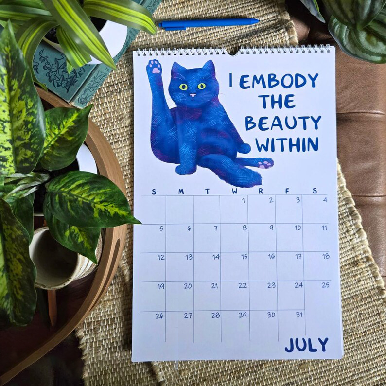 2026 Quirky Cat Affirmation Calendar