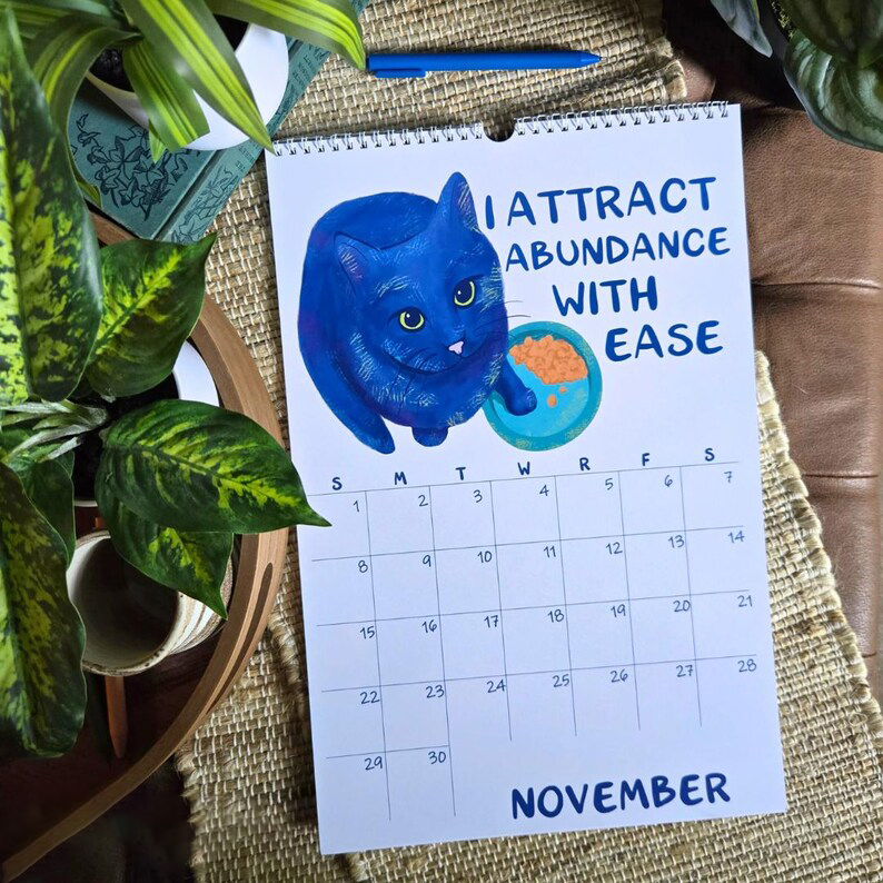 2026 Quirky Cat Affirmation Calendar
