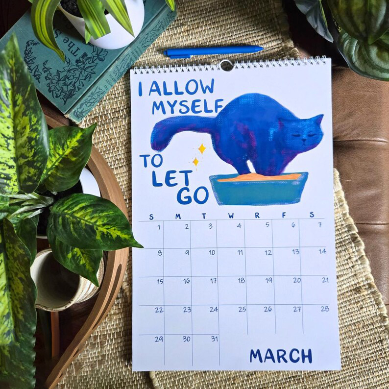 2026 Quirky Cat Affirmation Calendar