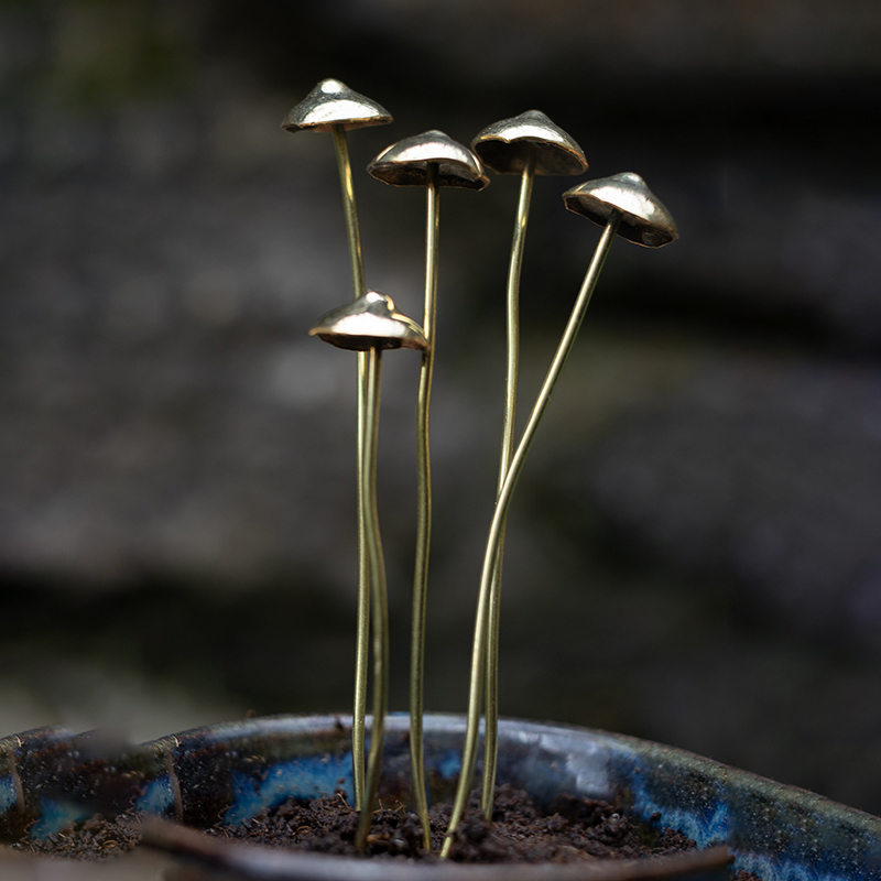 Handcrafted Brass Mushroom