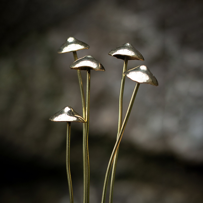 Handcrafted Brass Mushroom