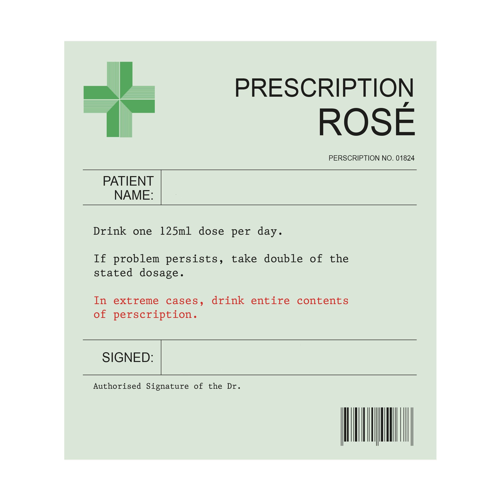 Funny Prescription Wine Label（Set of 3）