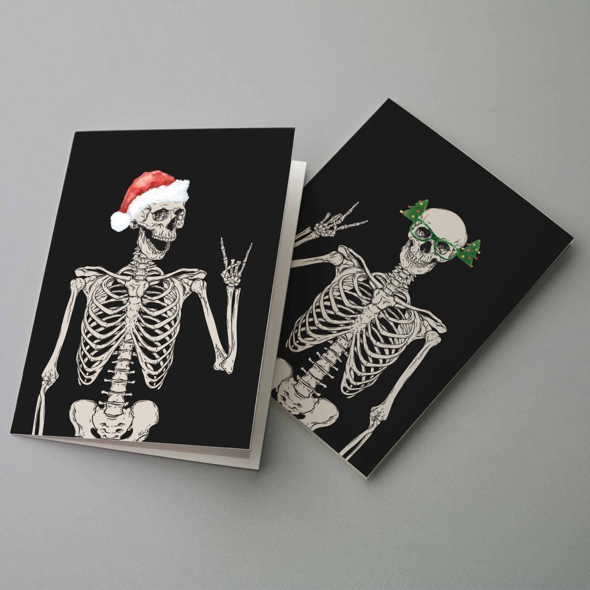 Skeleton Merry Christmas Cards