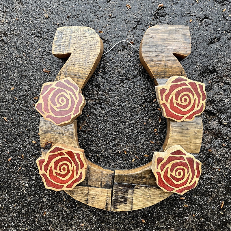 Kentucky Derby horseshoe door decor