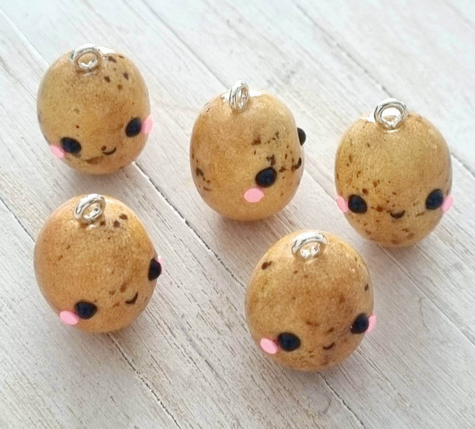 Kawaii Potato Clay Charm Keychain