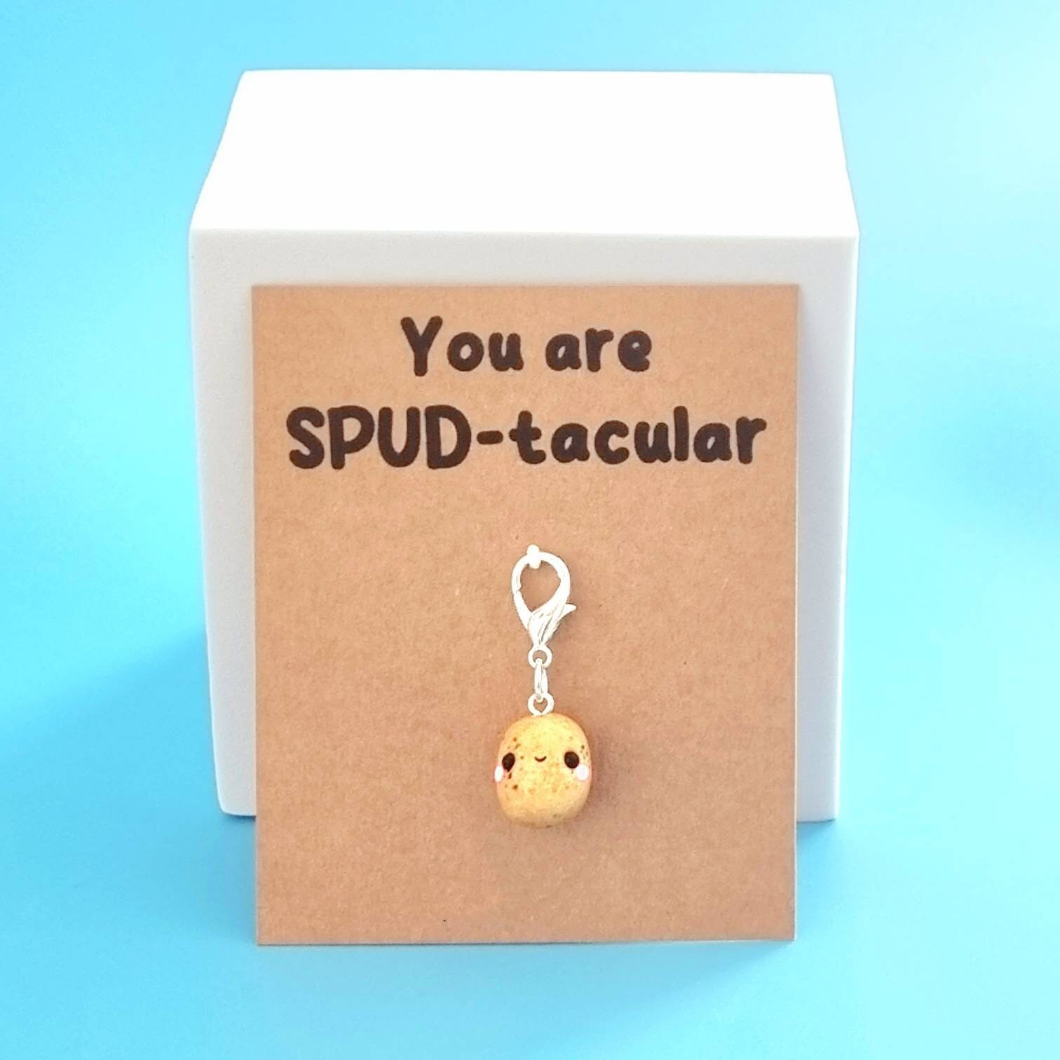Kawaii Potato Clay Charm Keychain
