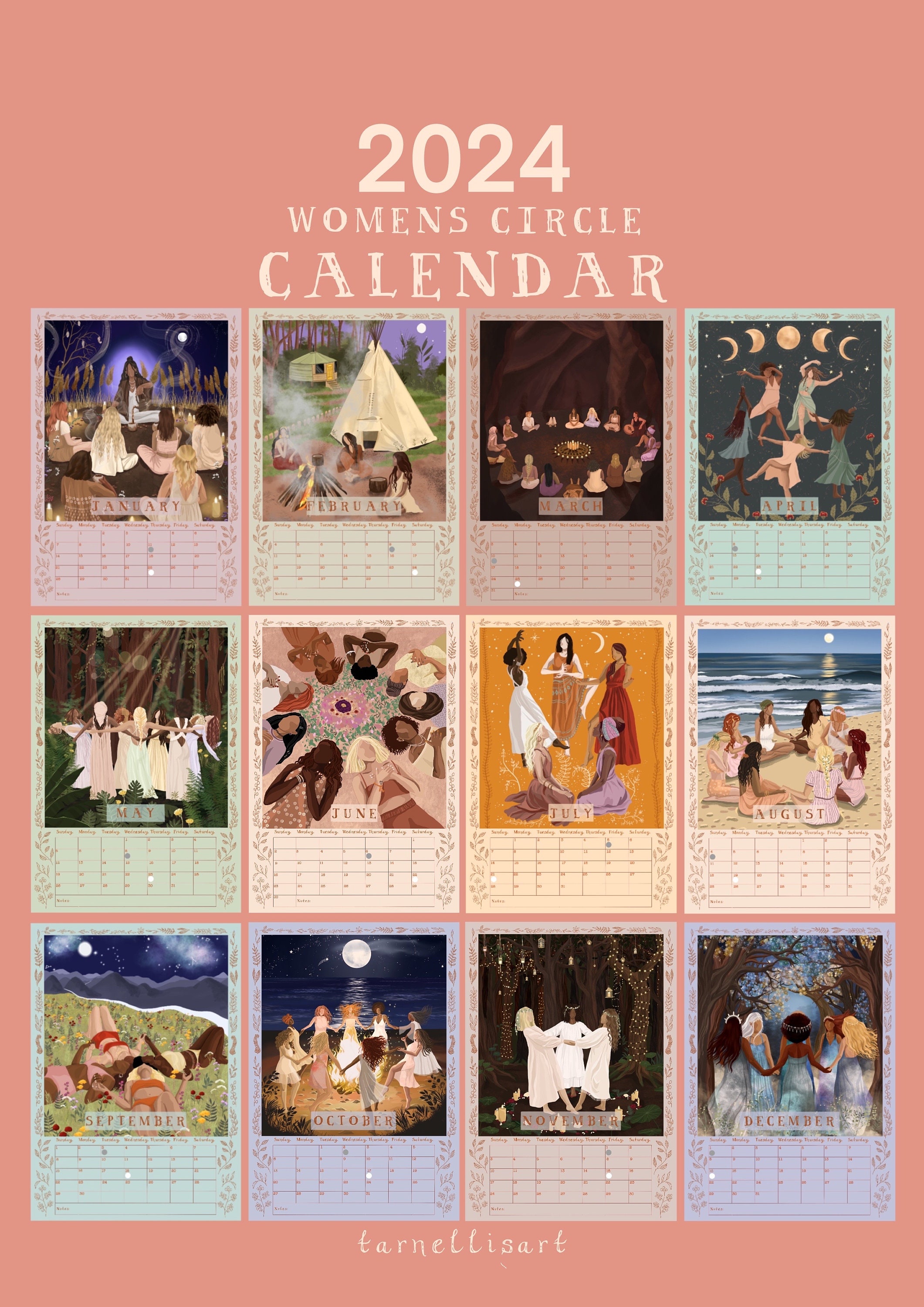 Womens Circles Calendar 2024 
