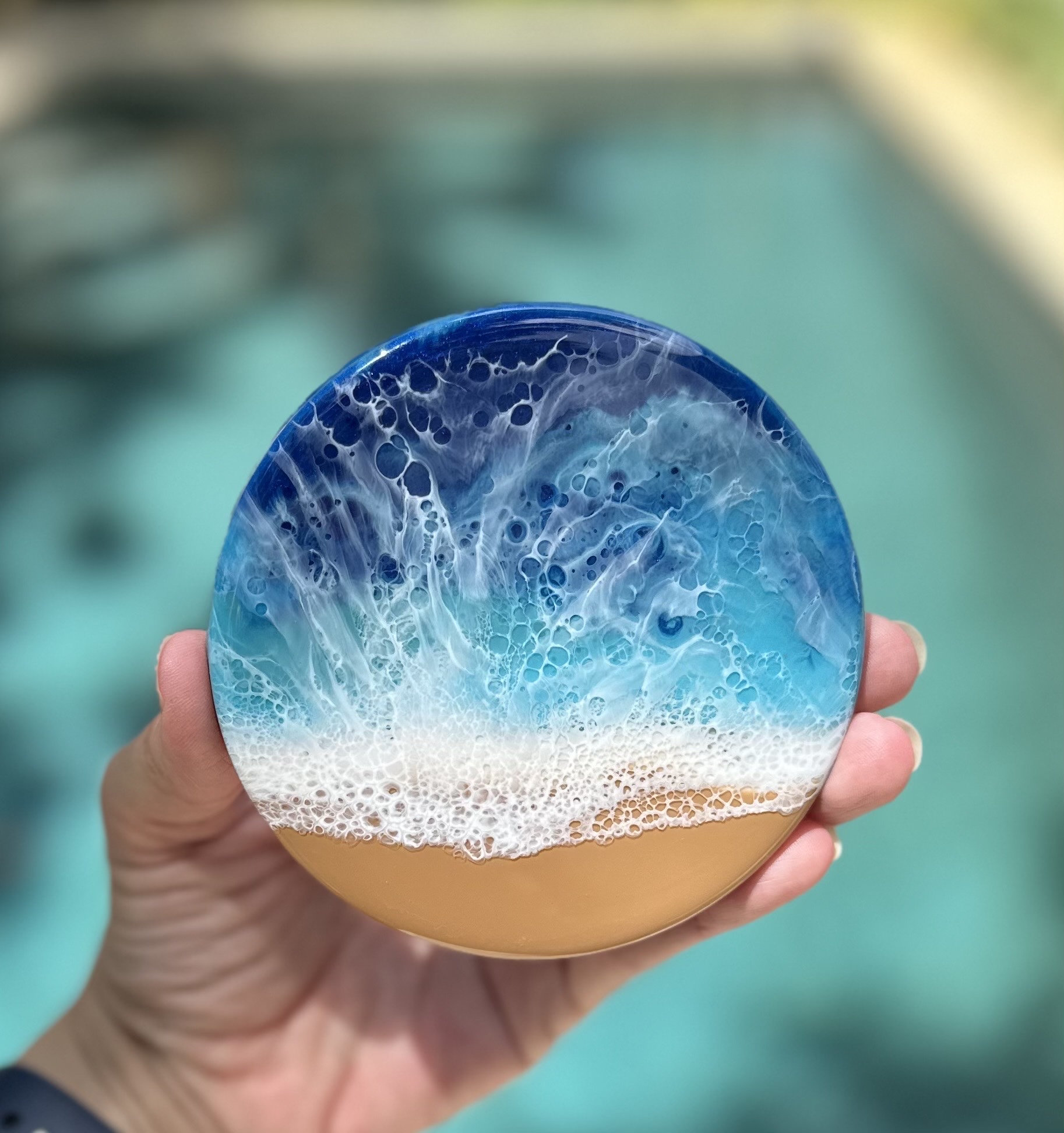 Resin Ocean Coaster Set 