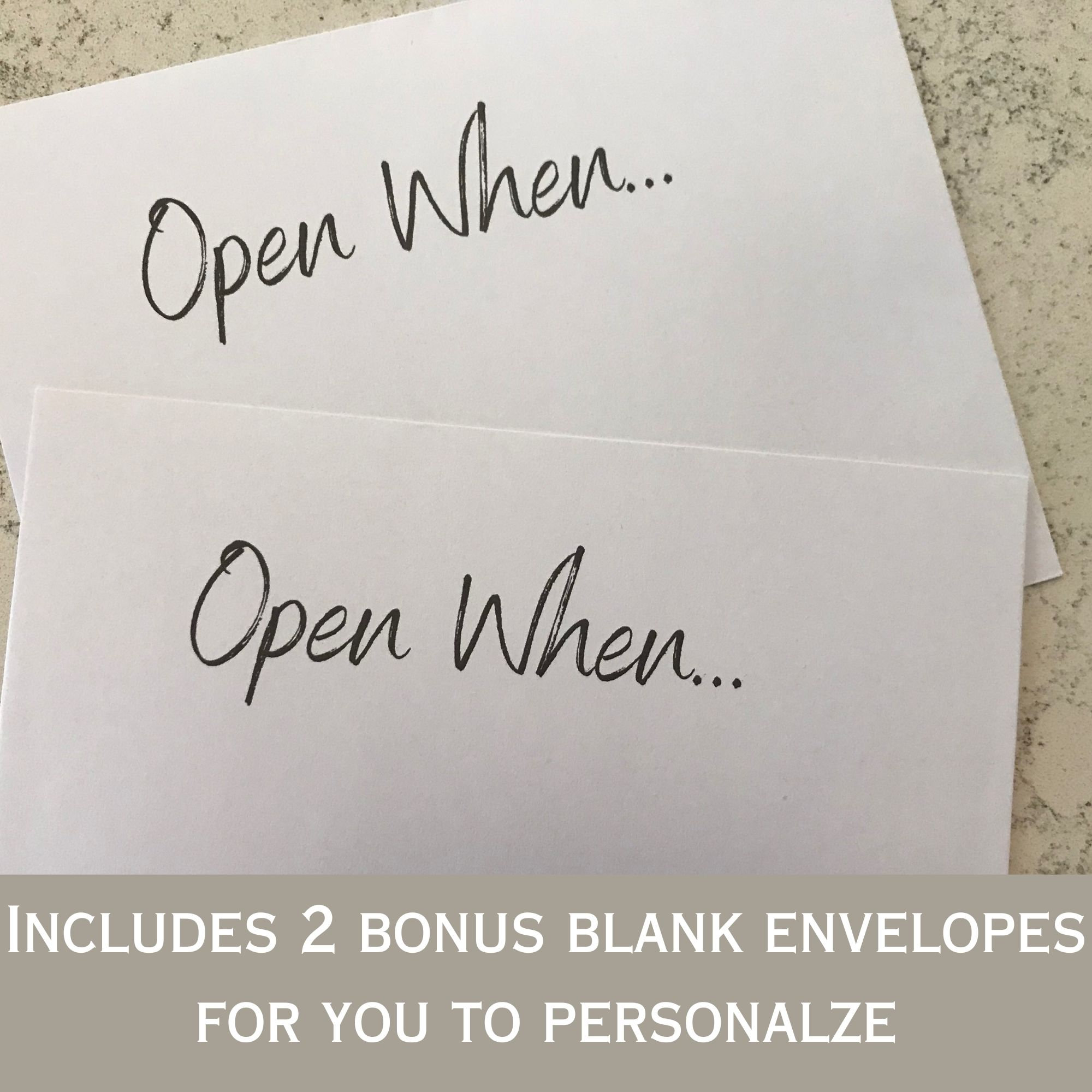 Open When Envelopes for New Moms
