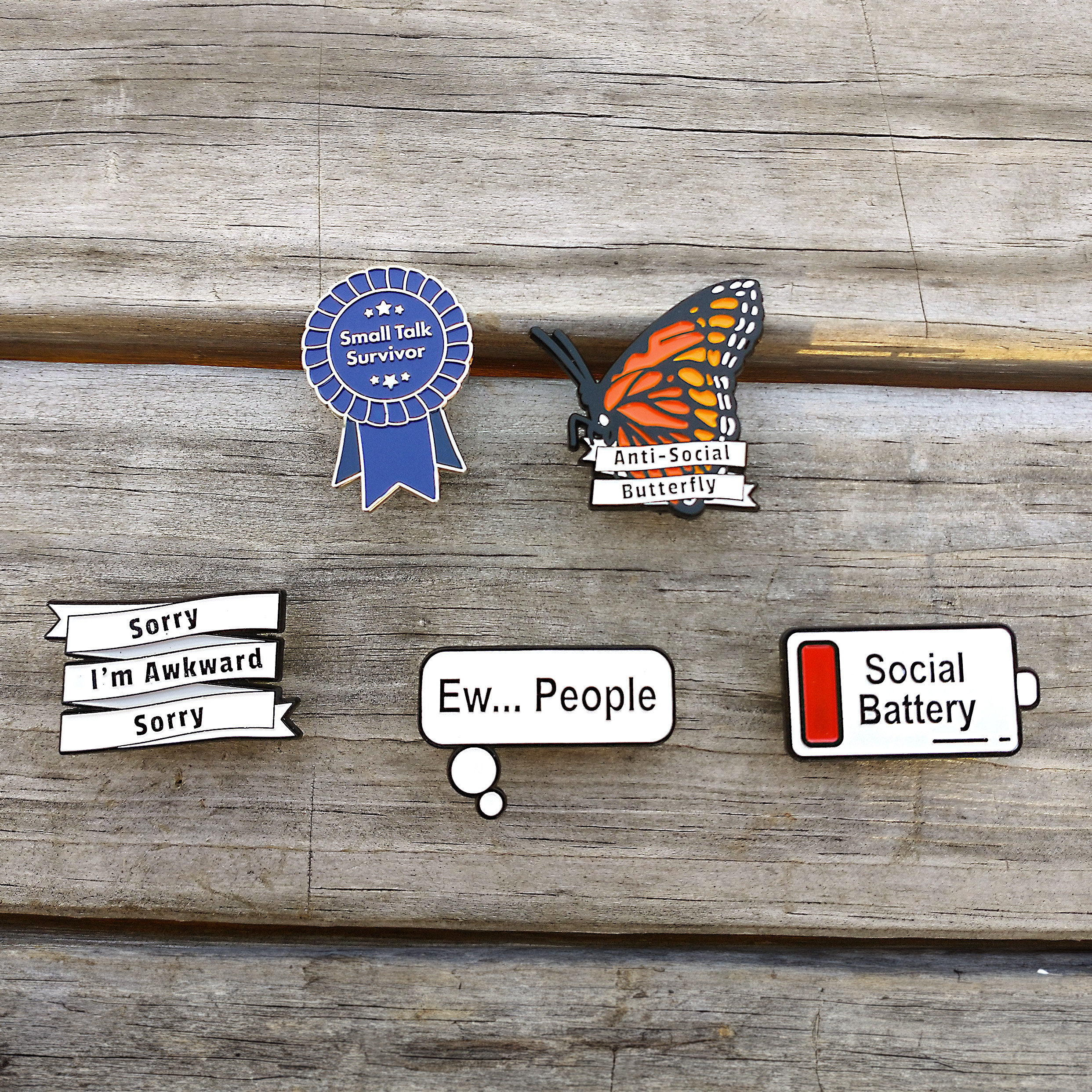 Introvert Enamel Pin Set 