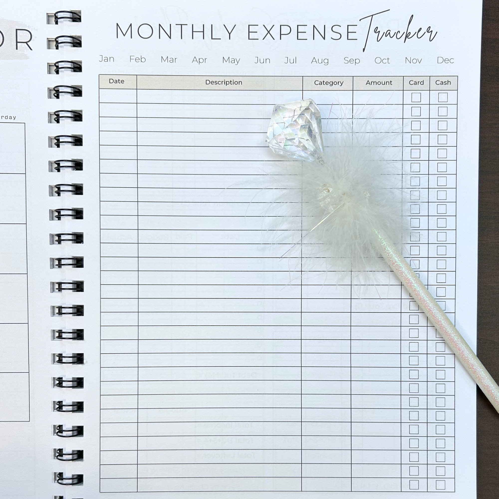 Undated 12 Month Budget Planner