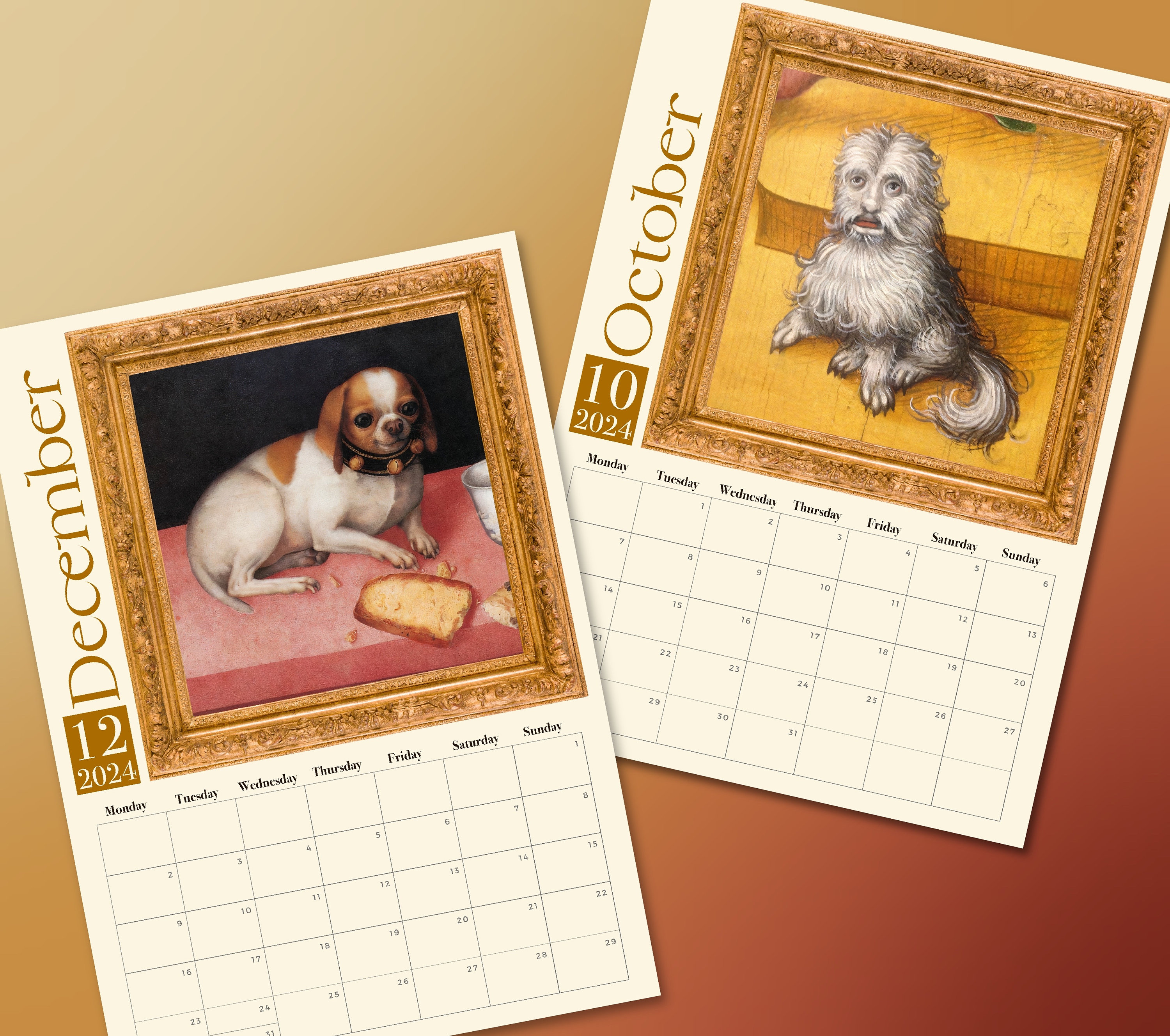 Weird Renaissance Dogs 2024 Wall Calendar