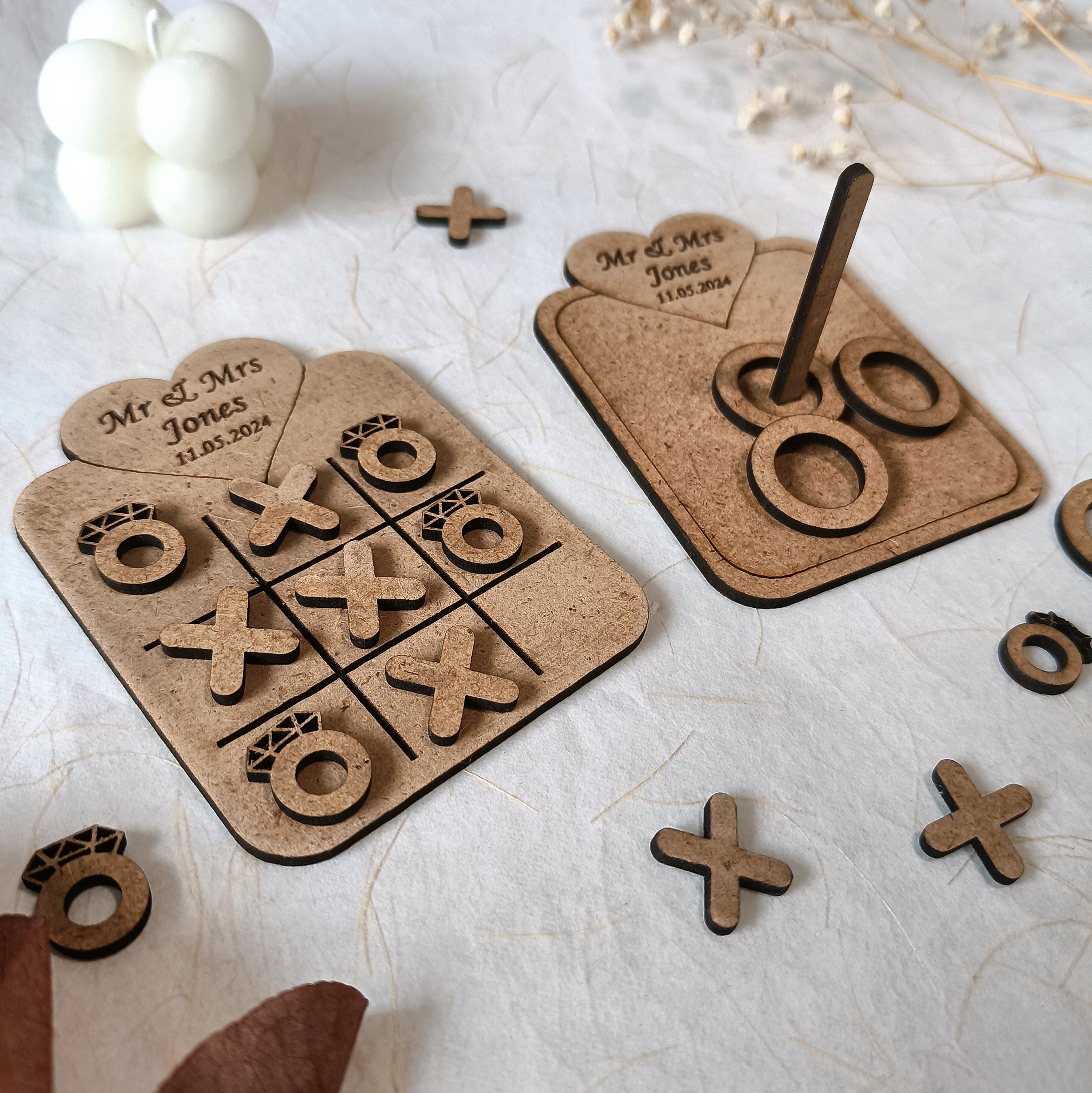 Personalised Wedding Table Game Keepsake