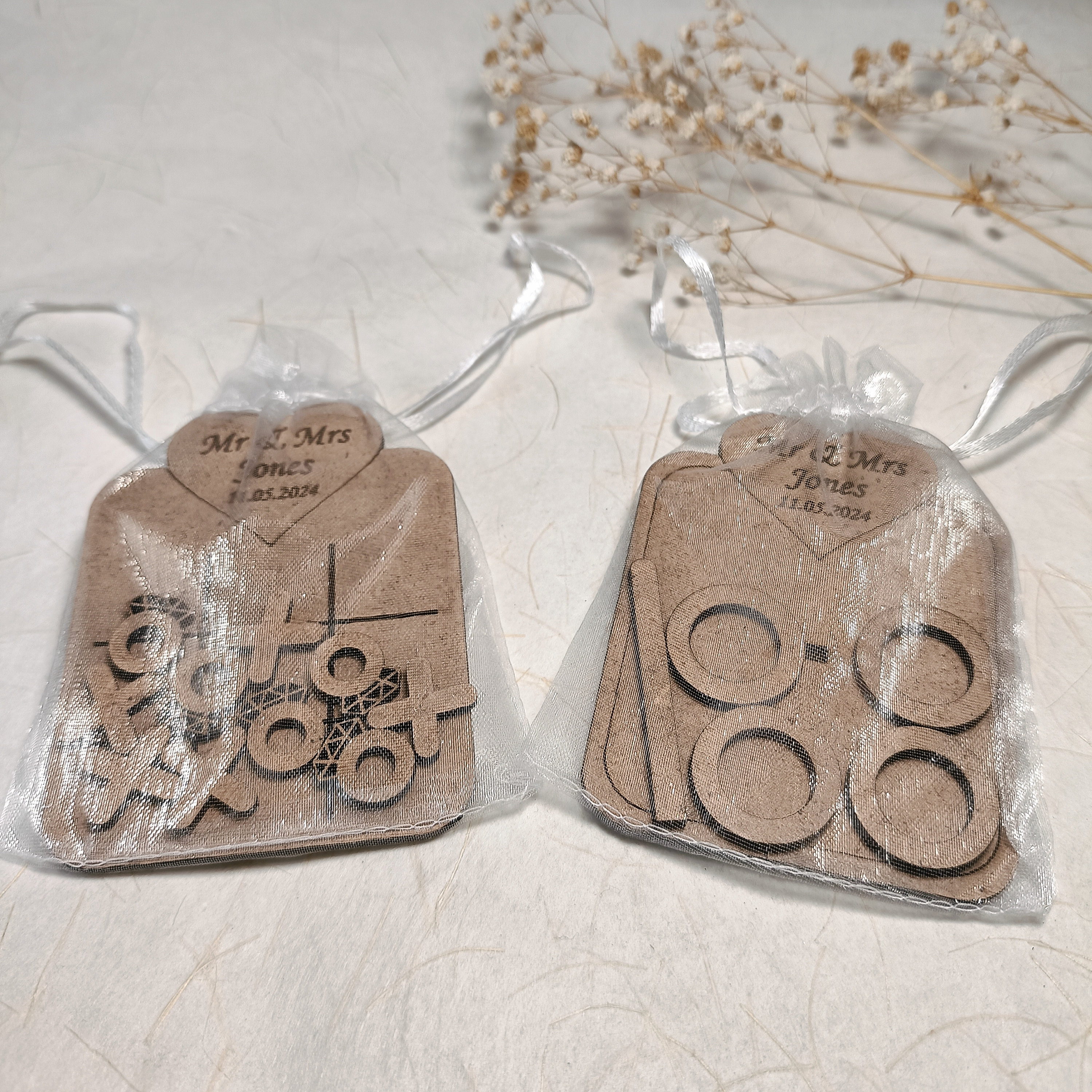 Personalised Wedding Table Game Keepsake