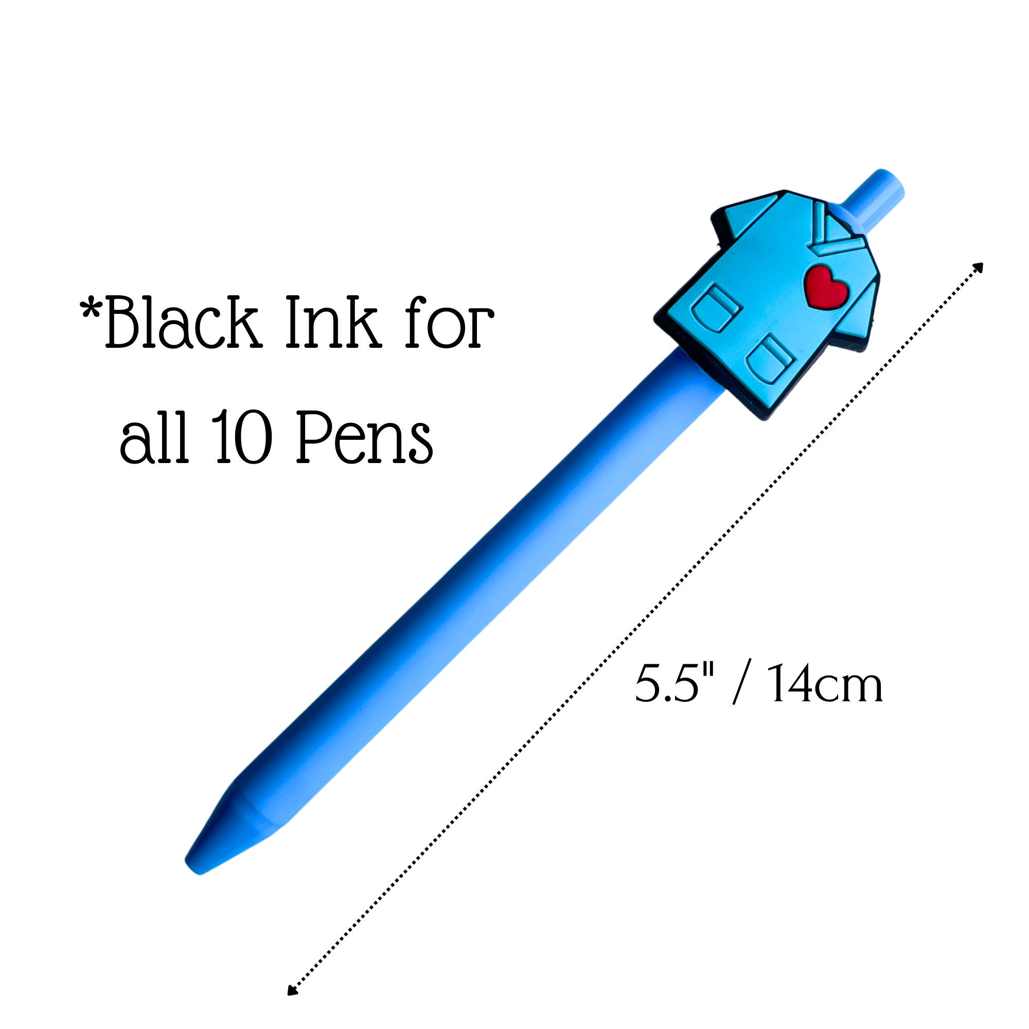 10 PC Cute Nursing Pens Set in Bulk with Heart and Syringe 