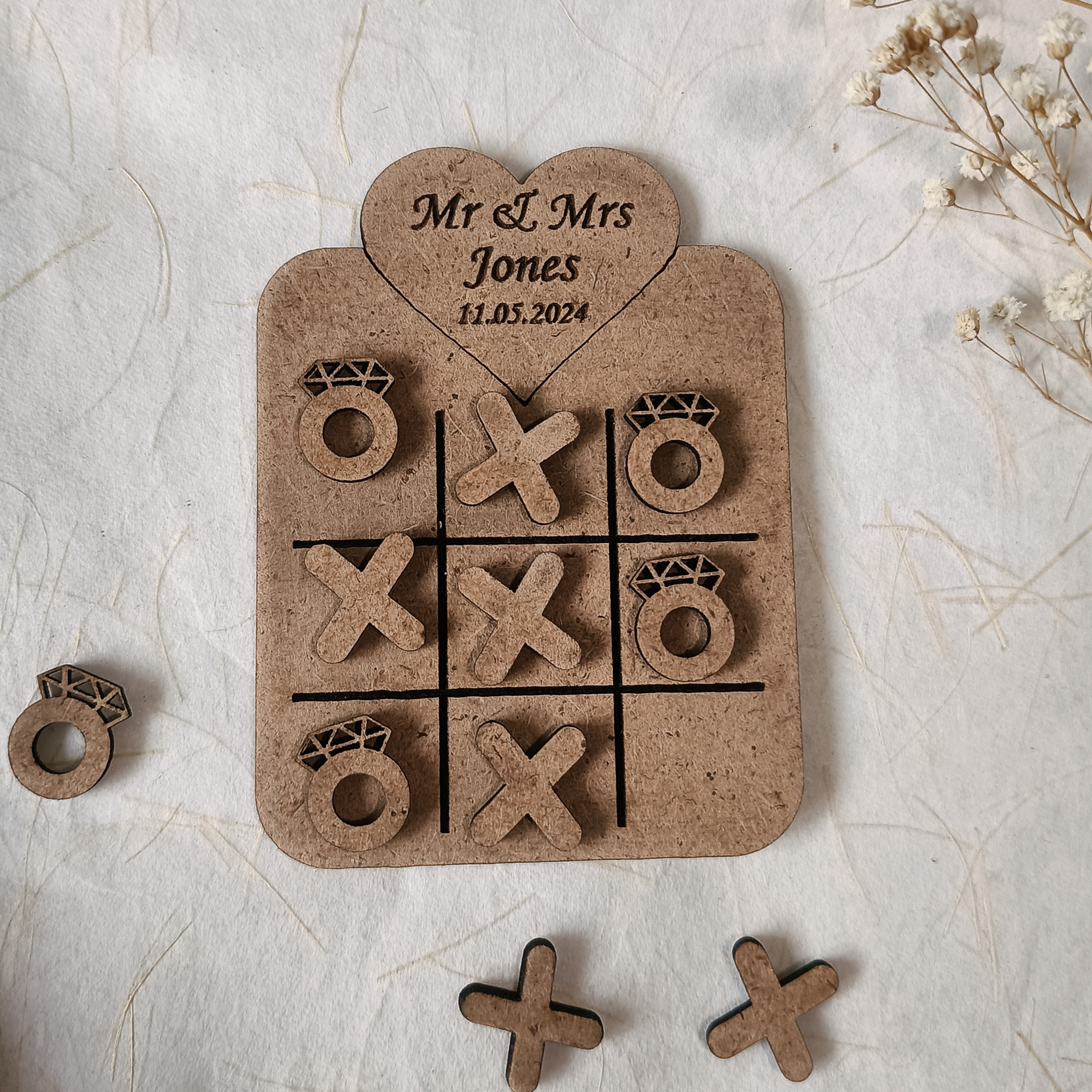 Personalised Wedding Table Game Keepsake