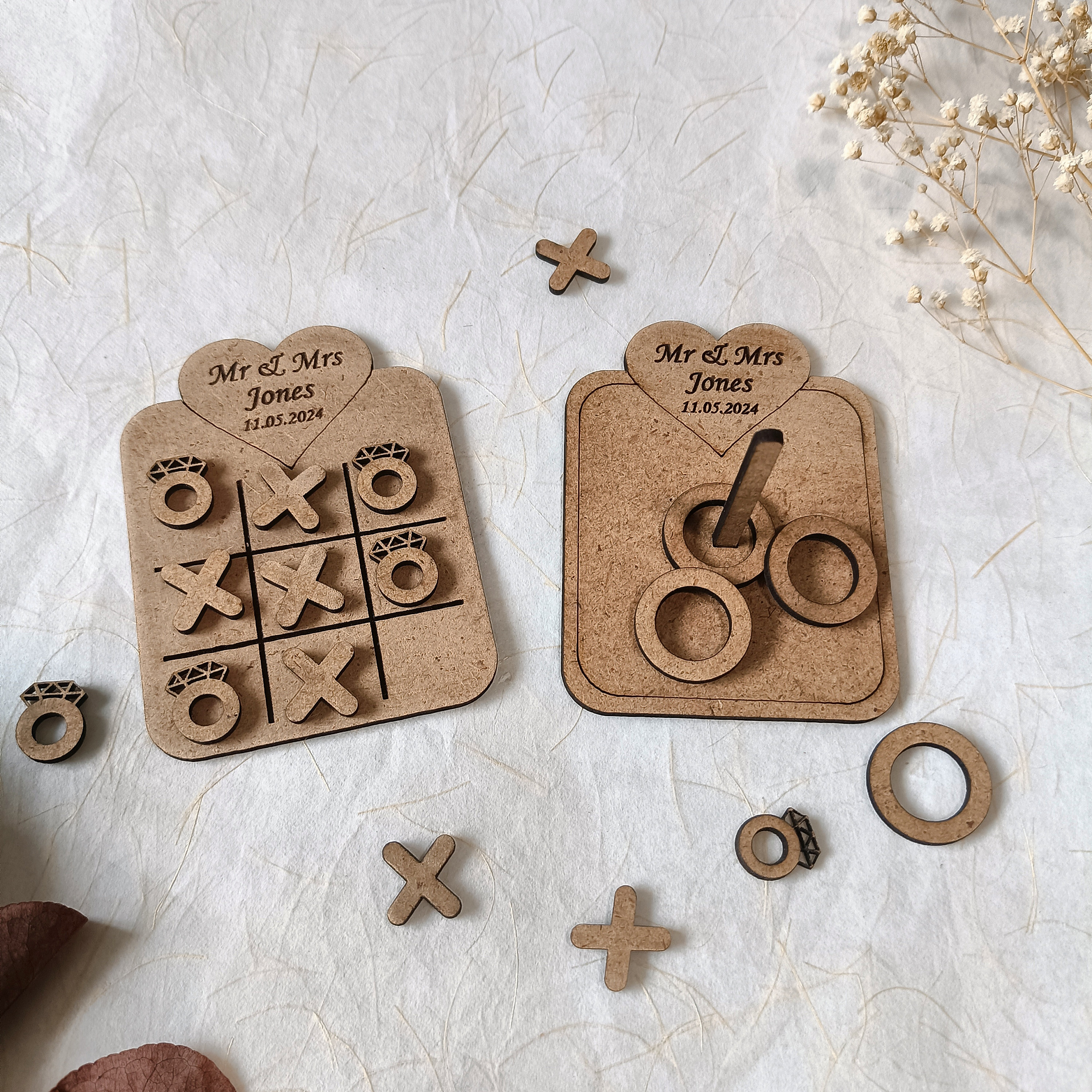 Personalised Wedding Table Game Keepsake