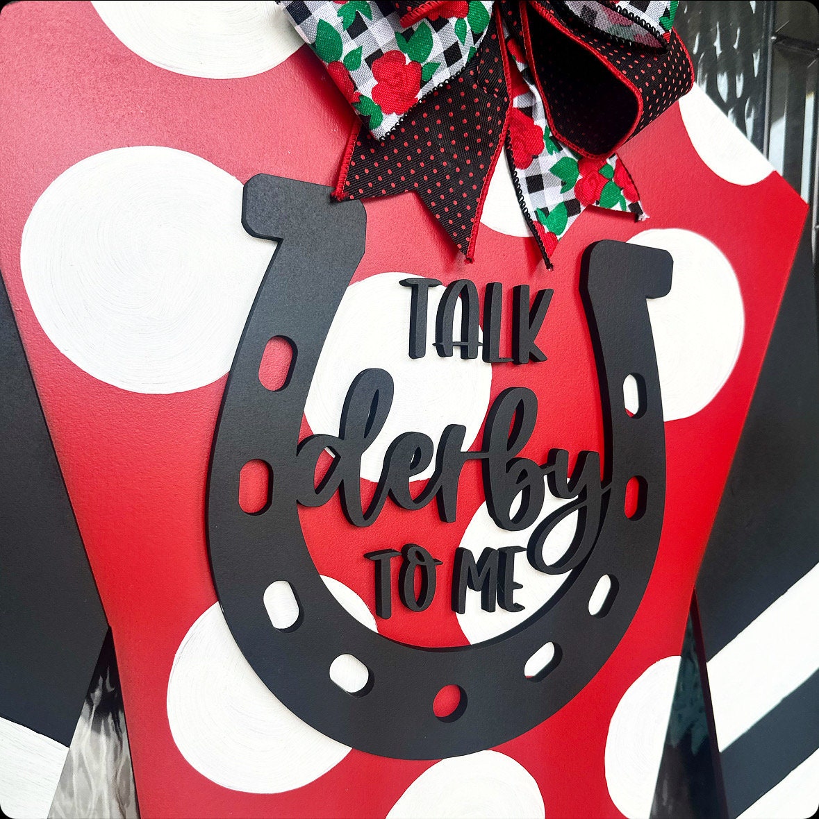 Kentucky Derby Door Hanger-Jockey Silk Door Sign