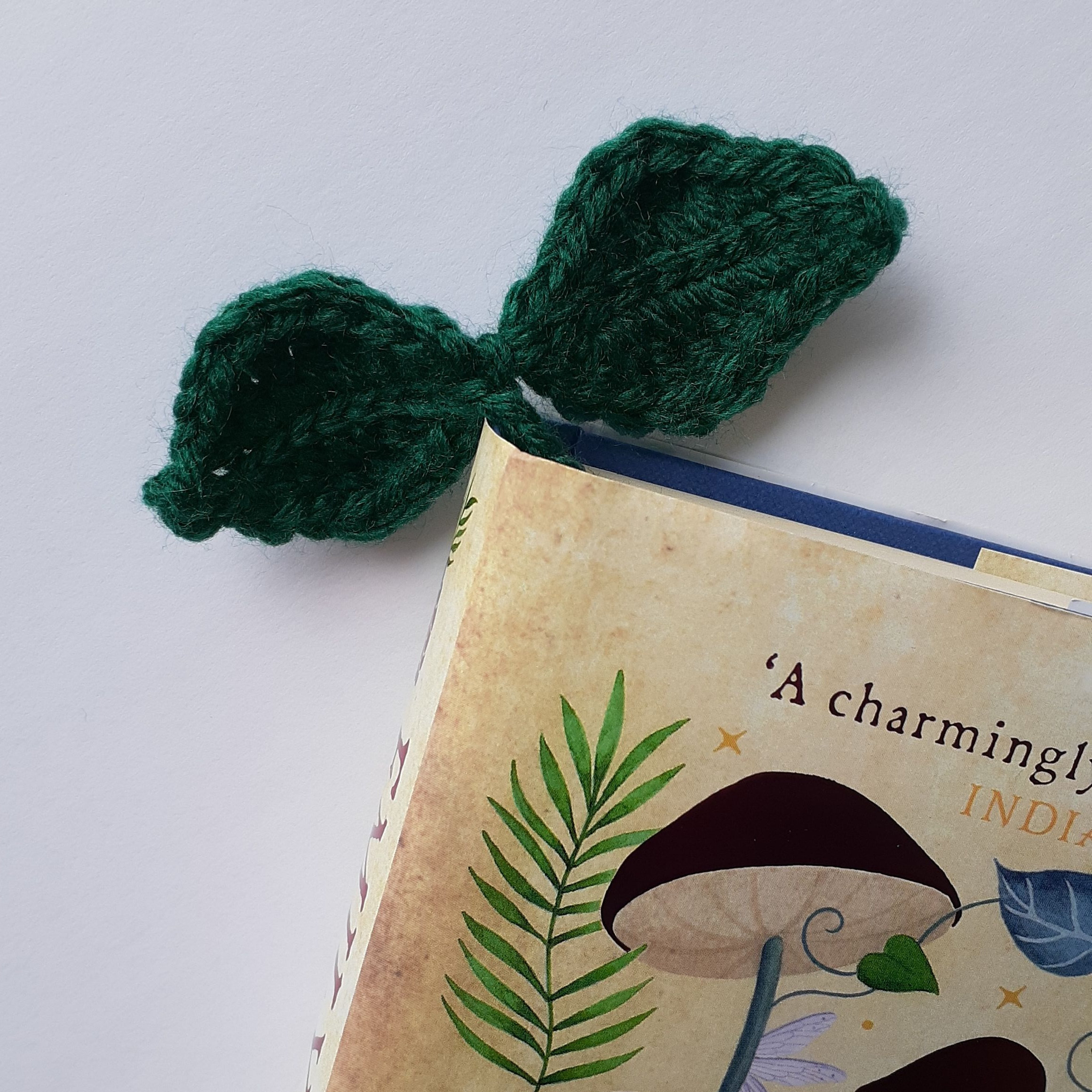 Leaf Sprout Crochet Bookmark