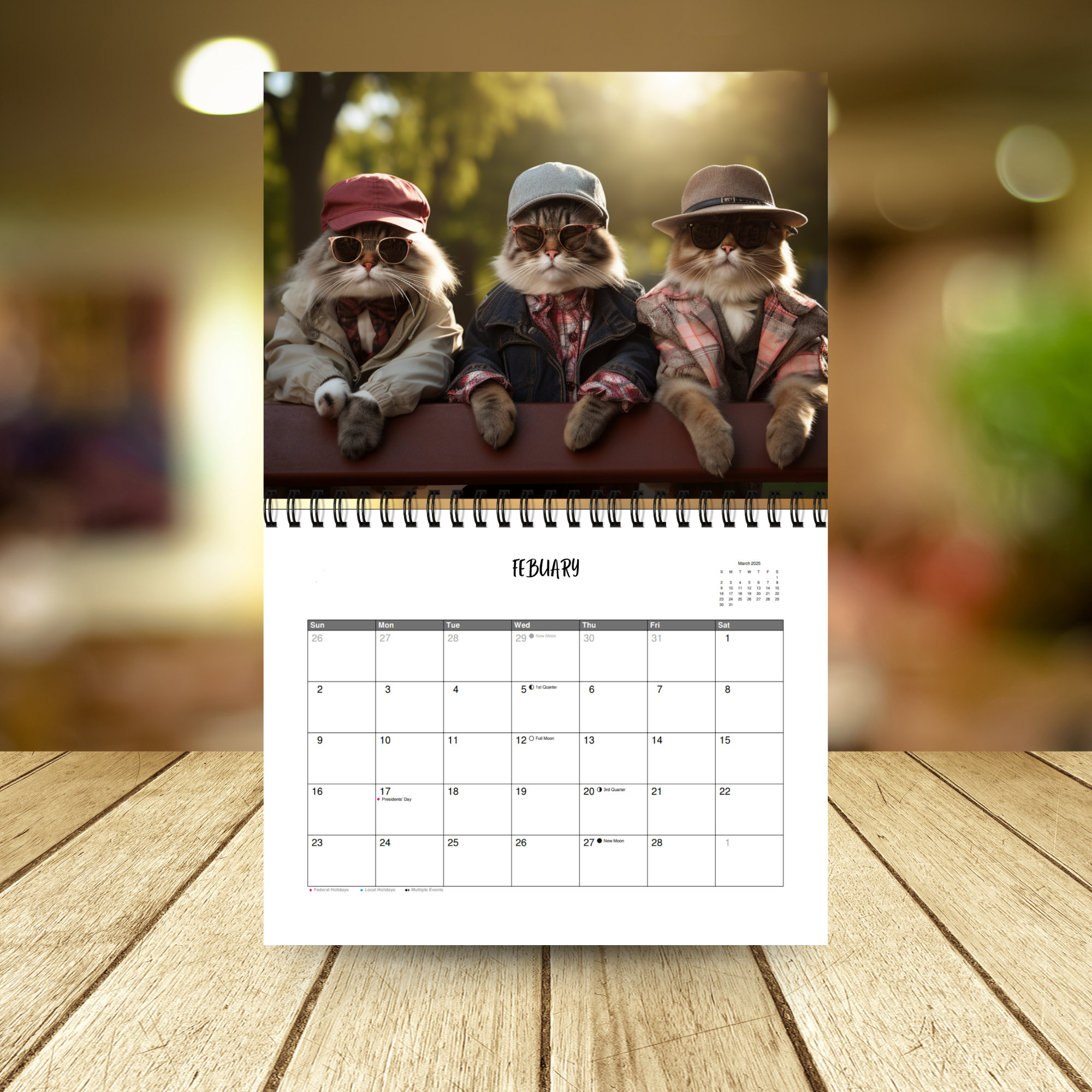 🐱2025 Stylish Cats Calendar-Gift For Cat Lover