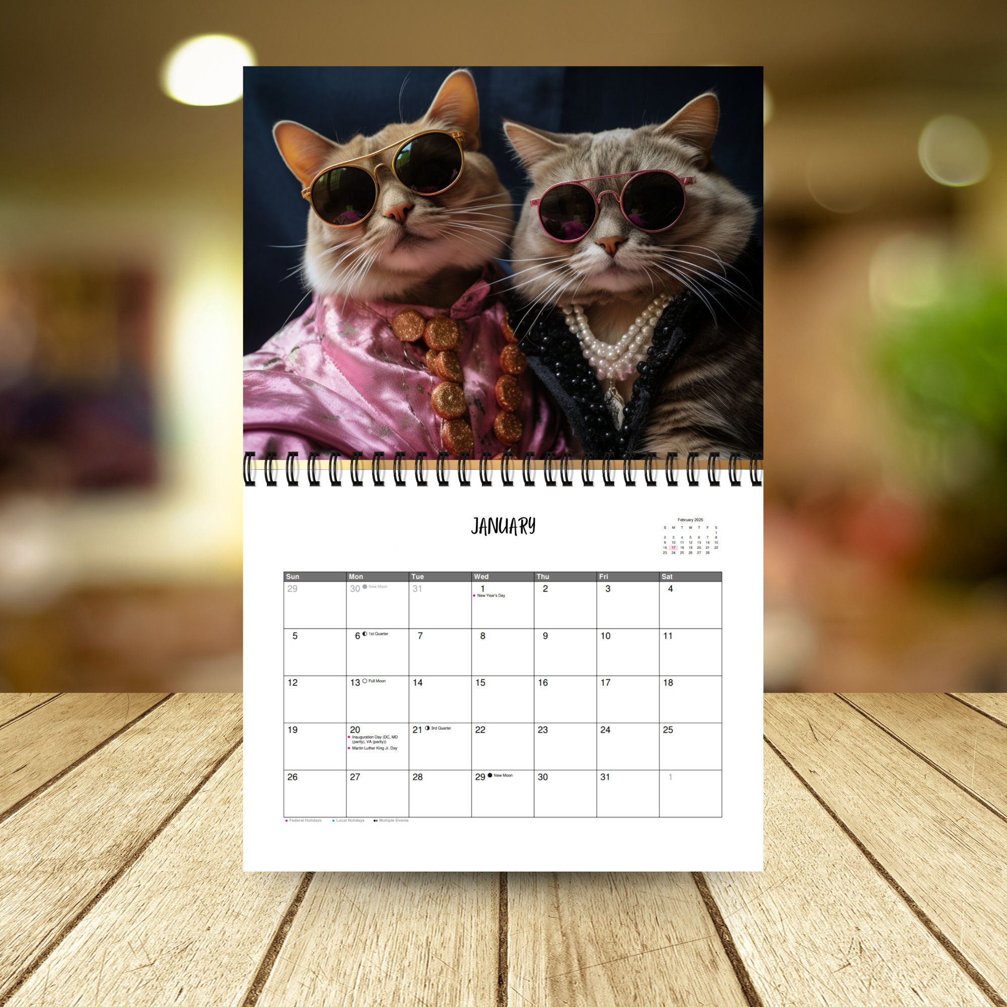 🐱2025 Stylish Cats Calendar-Gift For Cat Lover