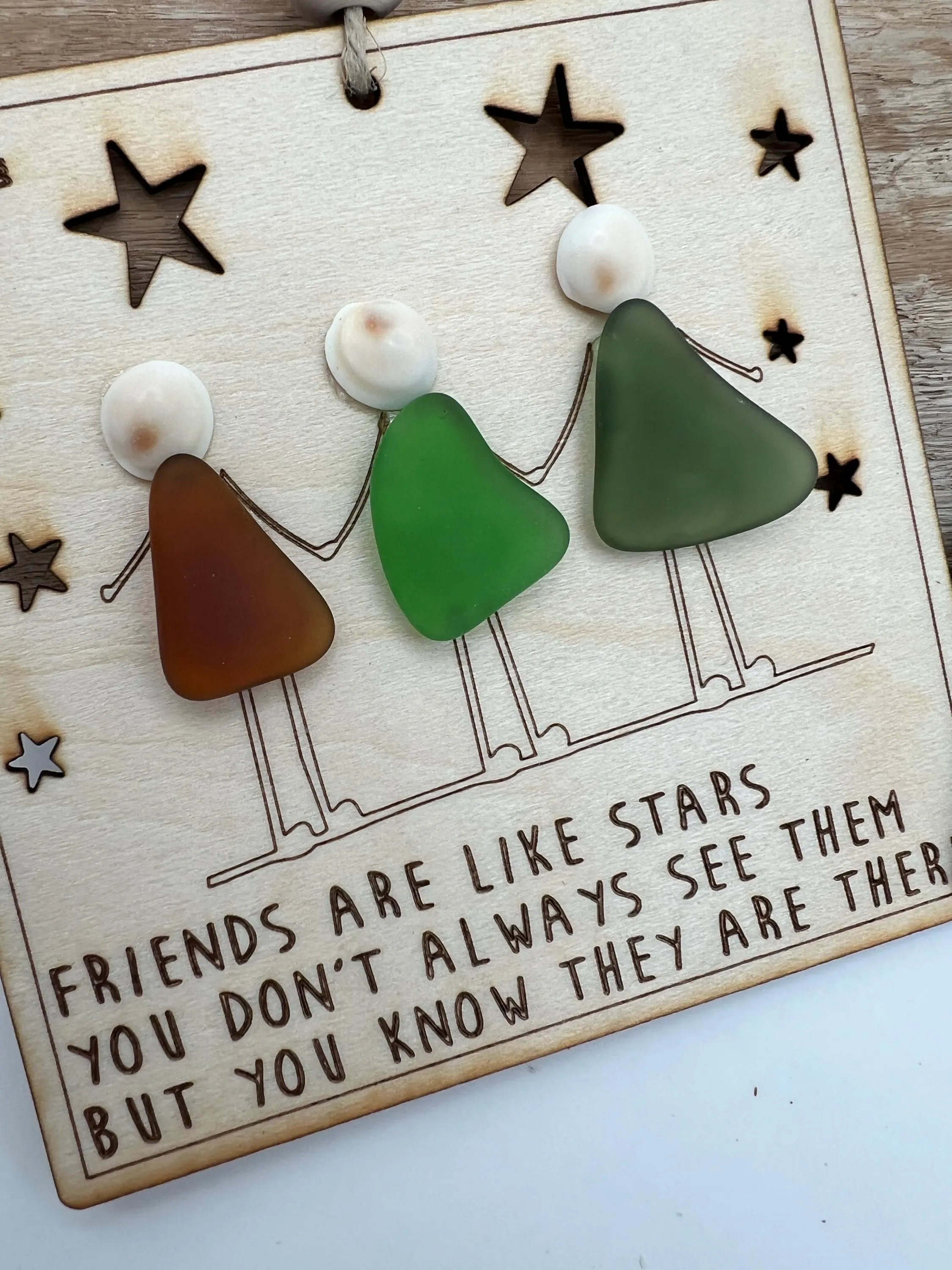 🎉 🌊 Friendship Sea Glass Ornament 🌊🎁