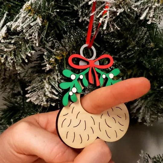 Well Hung Naughty Christmas Ornament