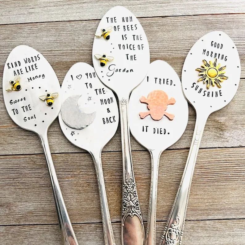 Spoon Shaped Plant Marker Gift