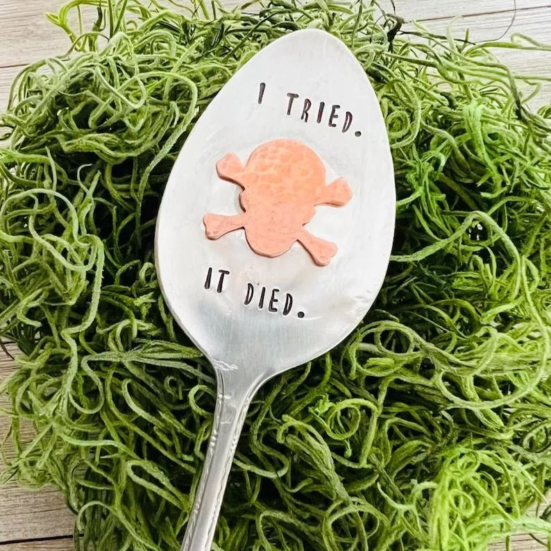 Spoon Shaped Plant Marker Gift
