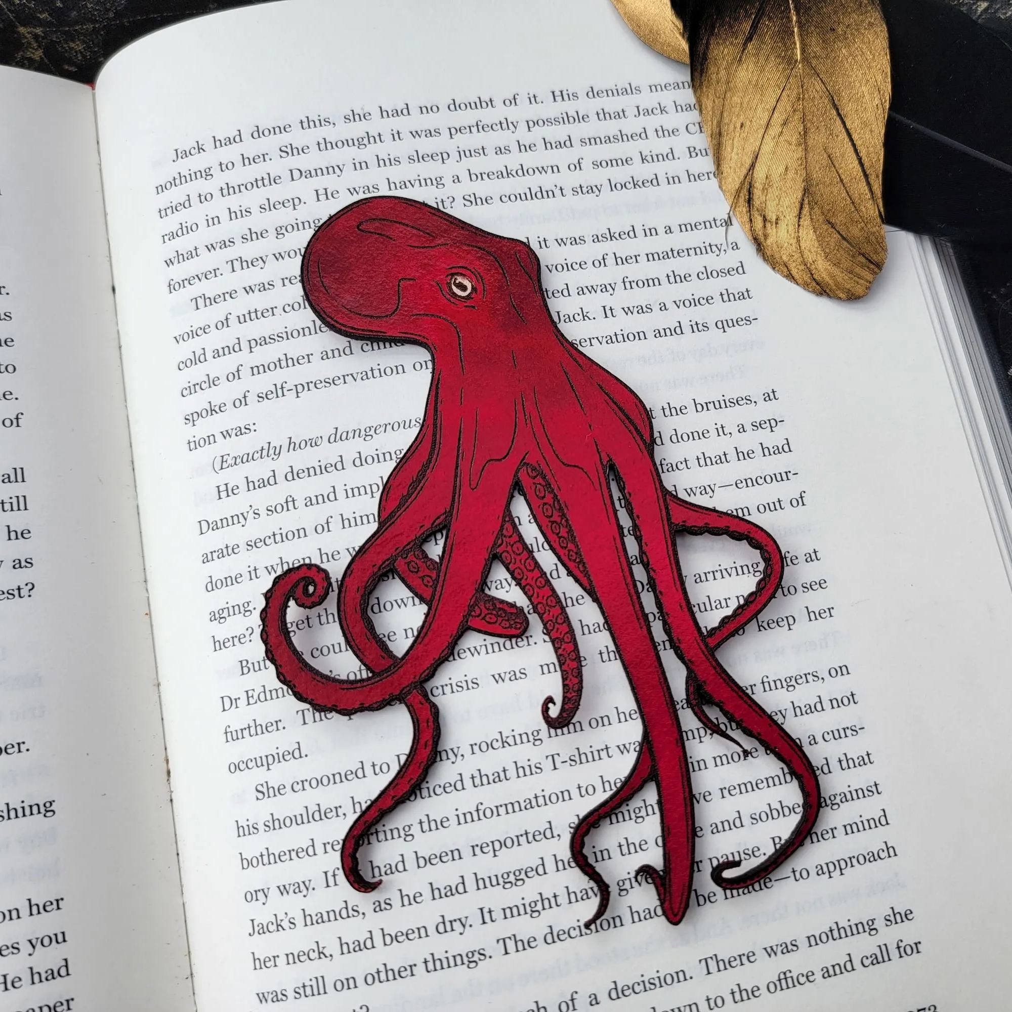 Leather Octopus Bookmark