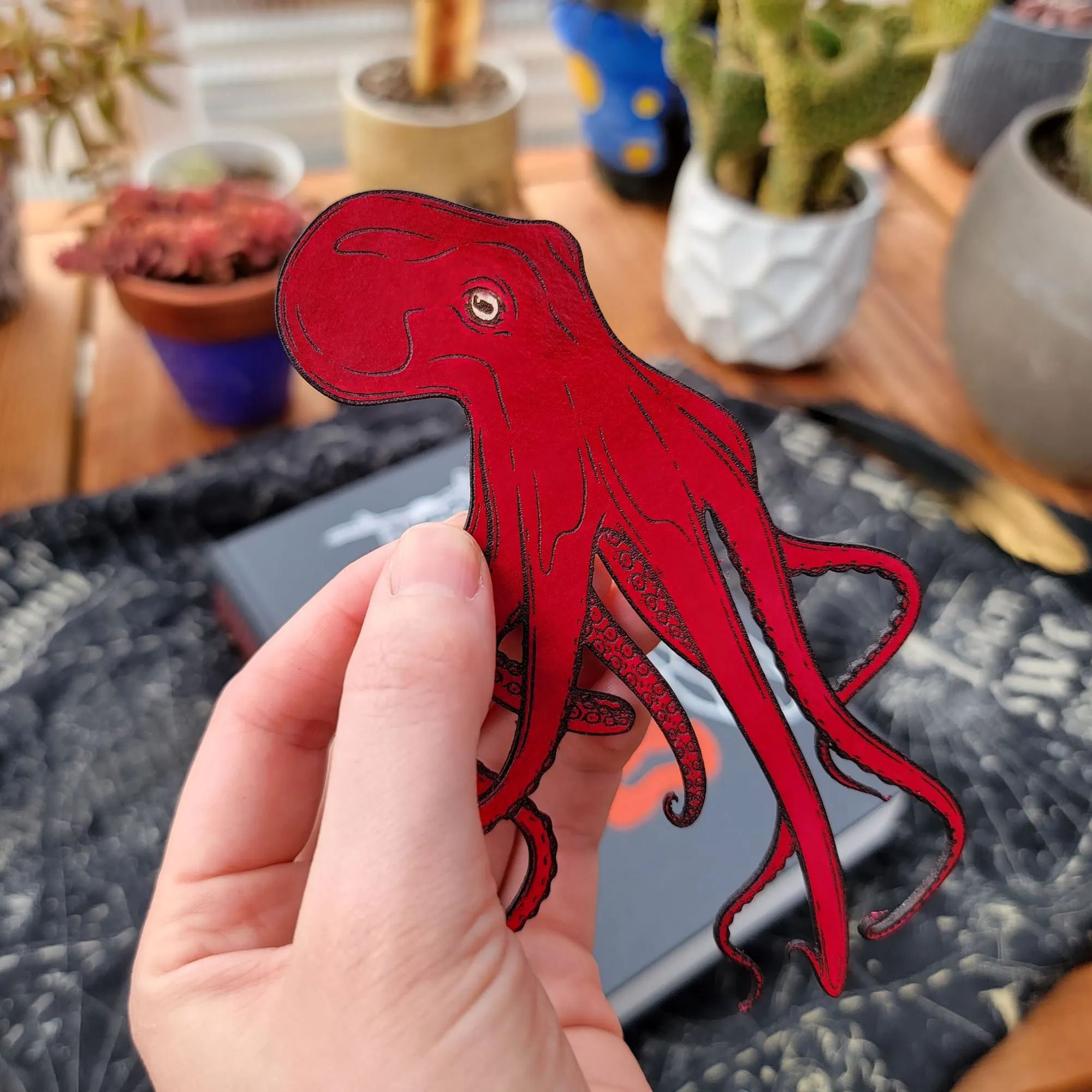 Leather Octopus Bookmark