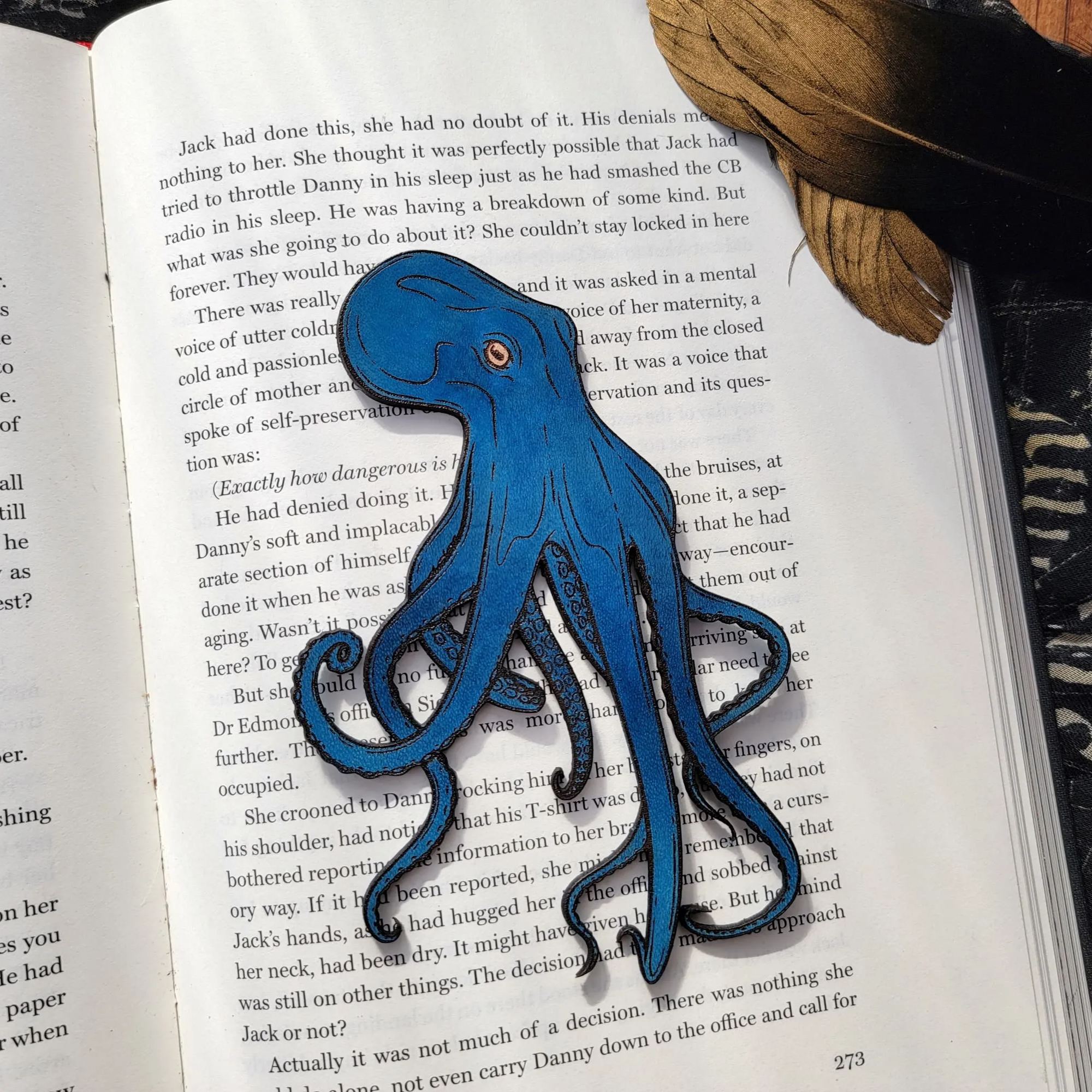 Leather Octopus Bookmark