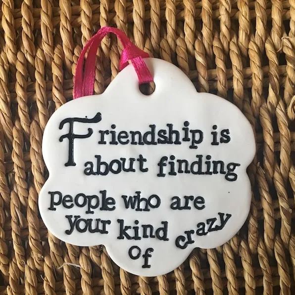 Best Christmas Gift -Clay Flower Friendship Ornaments