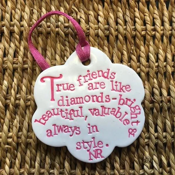 Best Christmas Gift -Clay Flower Friendship Ornaments