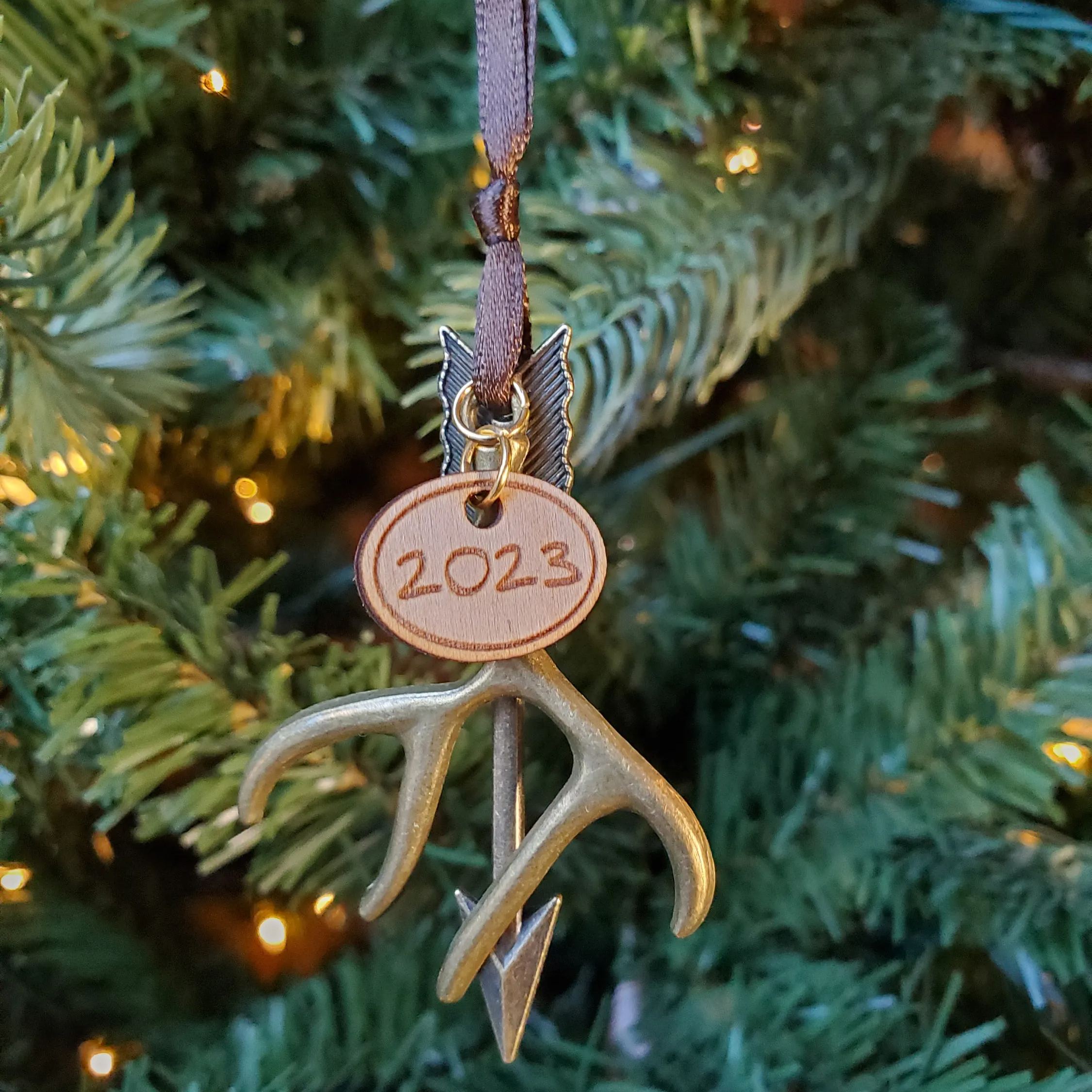 Christmas Tree Antler 2023 Ornament