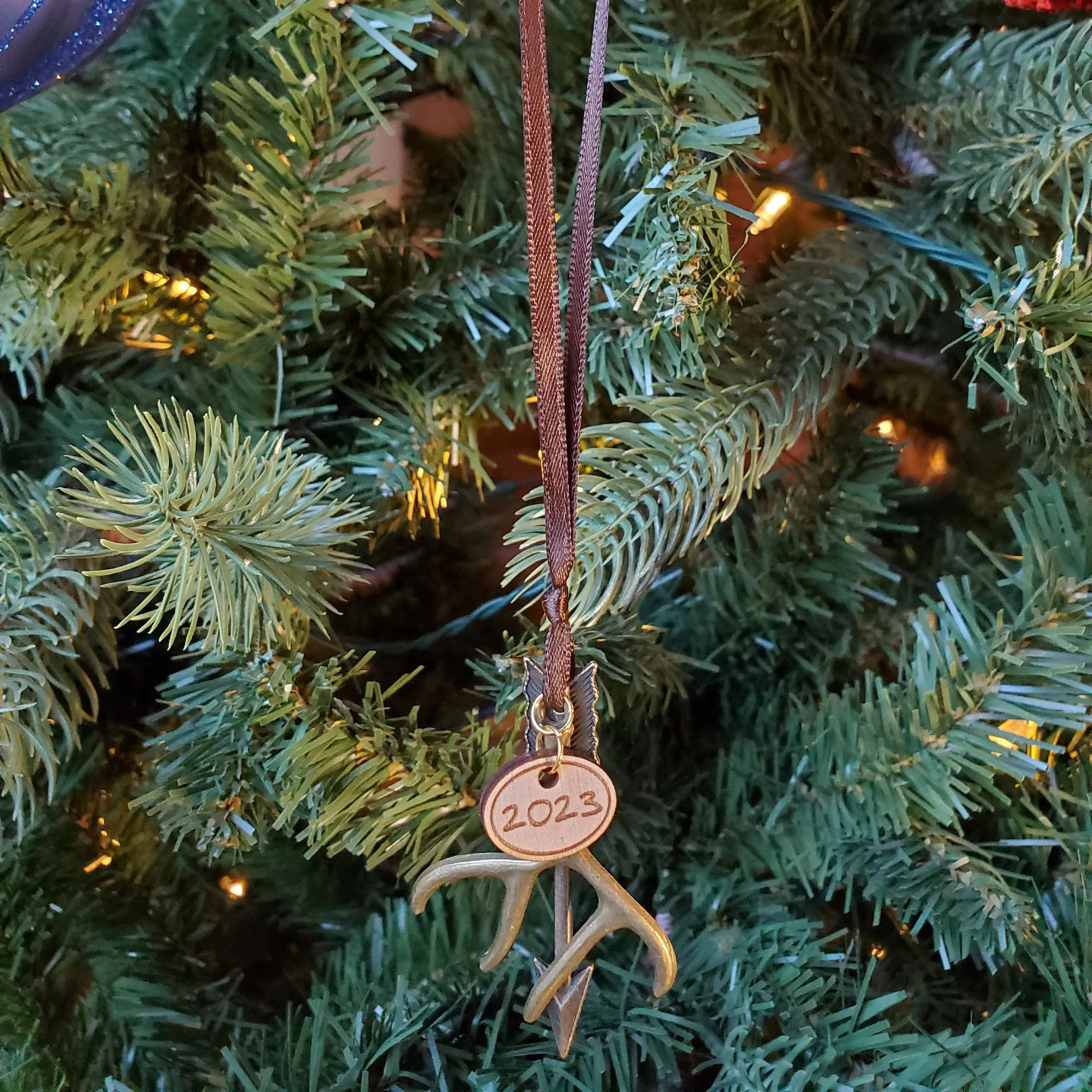 Christmas Tree Antler 2023 Ornament
