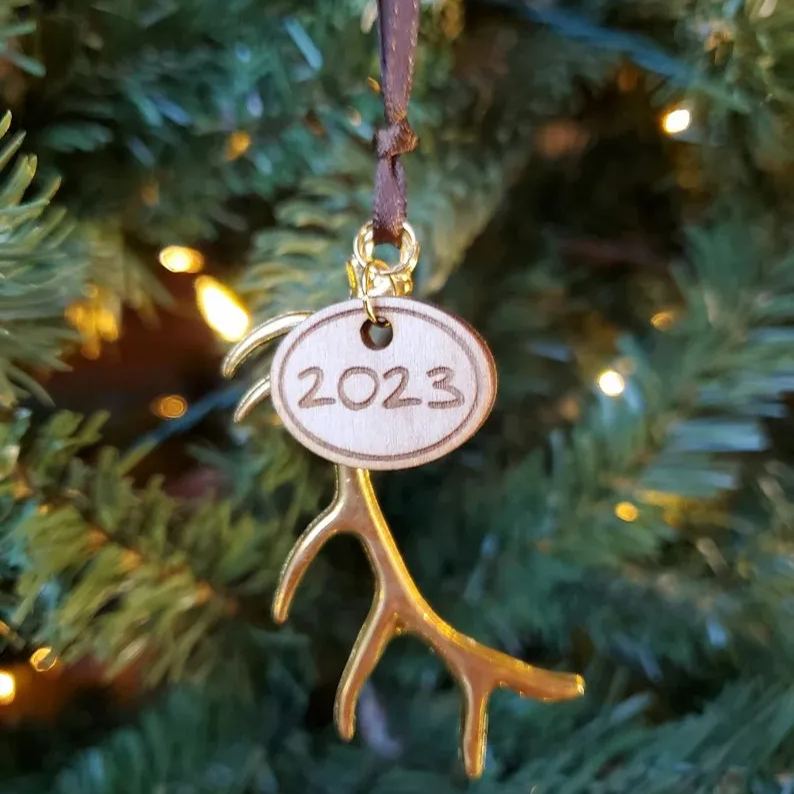 Christmas Tree Antler 2023 Ornament