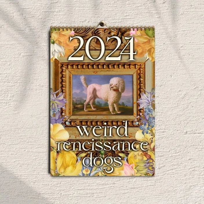 Weird Renaissance Dogs 2024 Wall Calendar