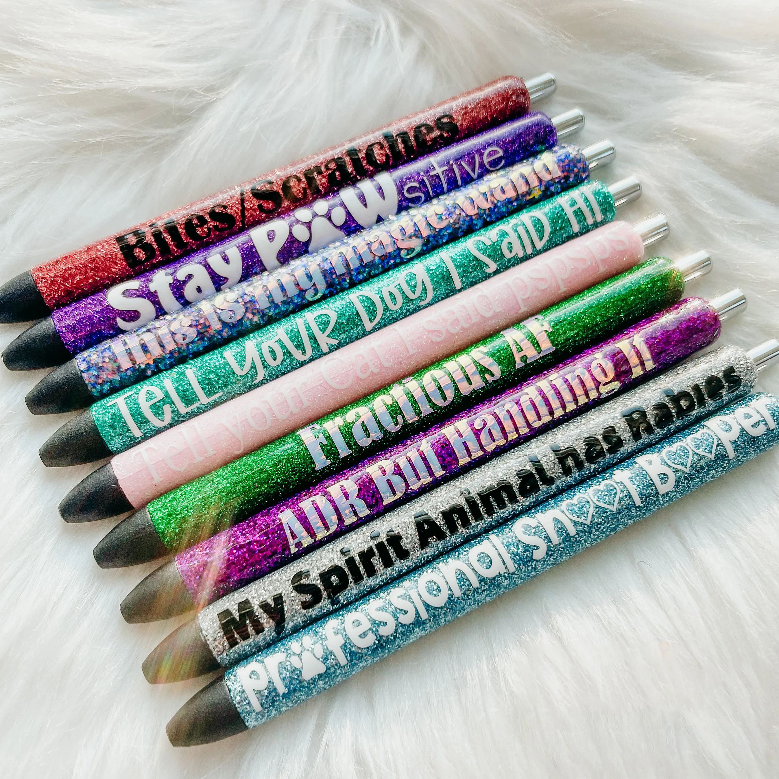 Veterinary Pun Glitter Pen